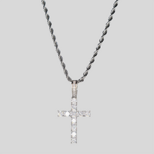  ICED OUT CROSS PENDANT (SILVER)