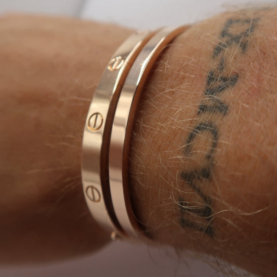 CLASSIC CUFF BRACELET 4MM (ROSE GOLD)