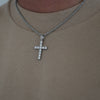 ICED OUT CROSS PENDANT (SILVER)