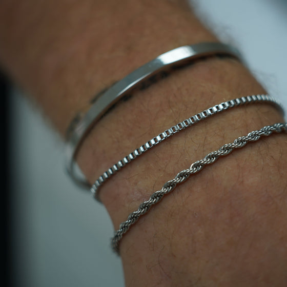 BOX BRACELET 2MM (SILVER)