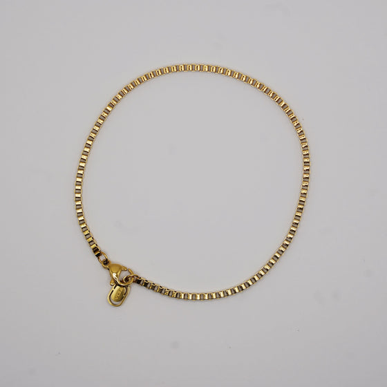 BOX BRACELET 2MM (GOLD)