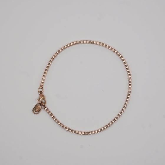 BOX BRACELET 2MM (ROSE GOLD)