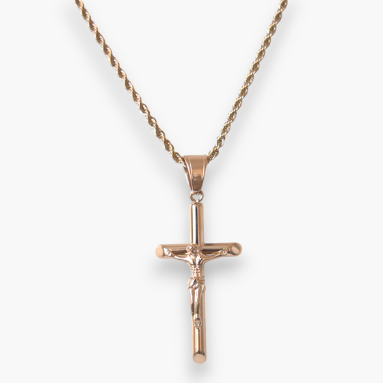 CRUCIFIX PENDANT (ROSE GOLD)